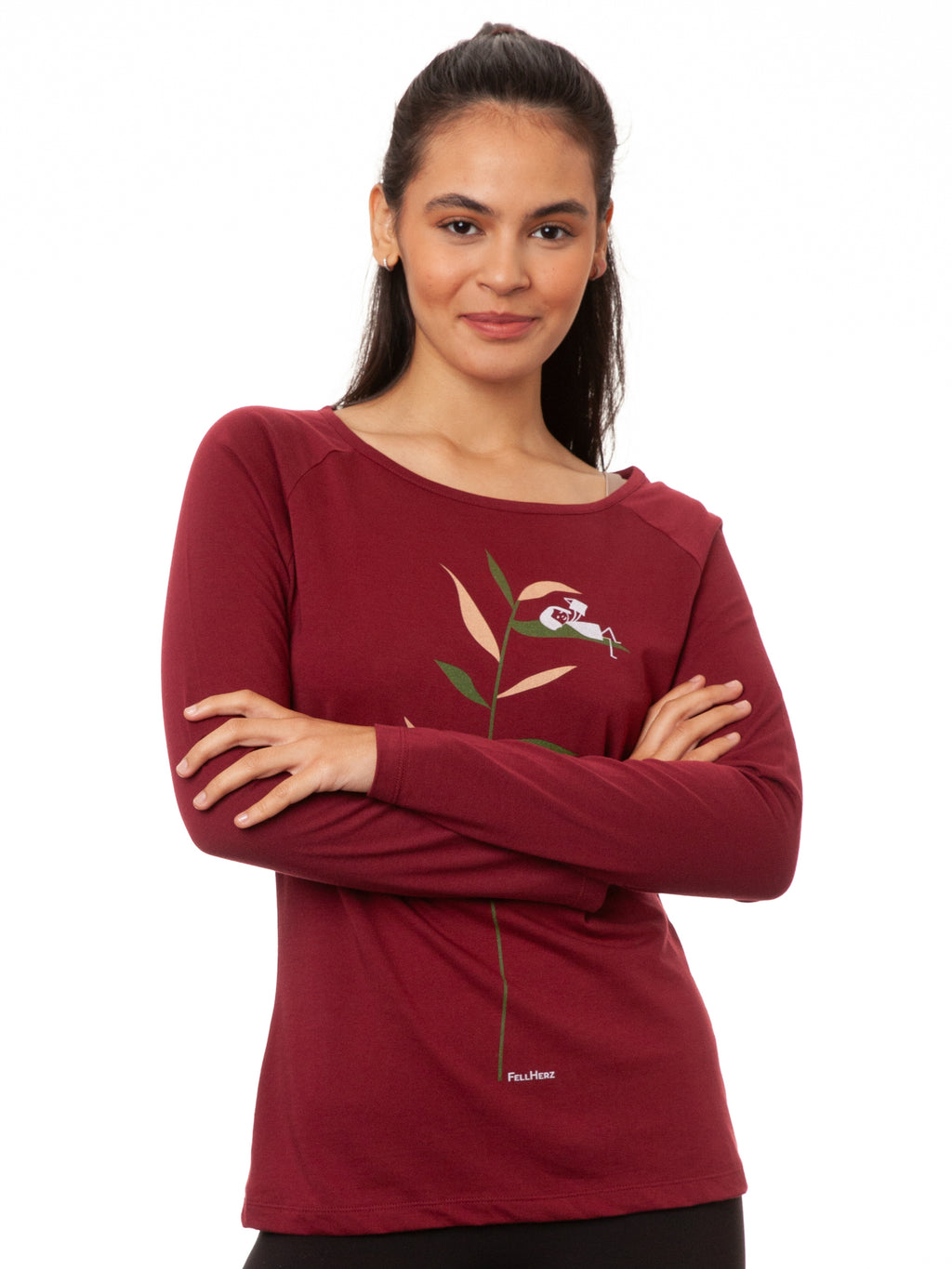 Raglan Longsleeve Booklover chestnut