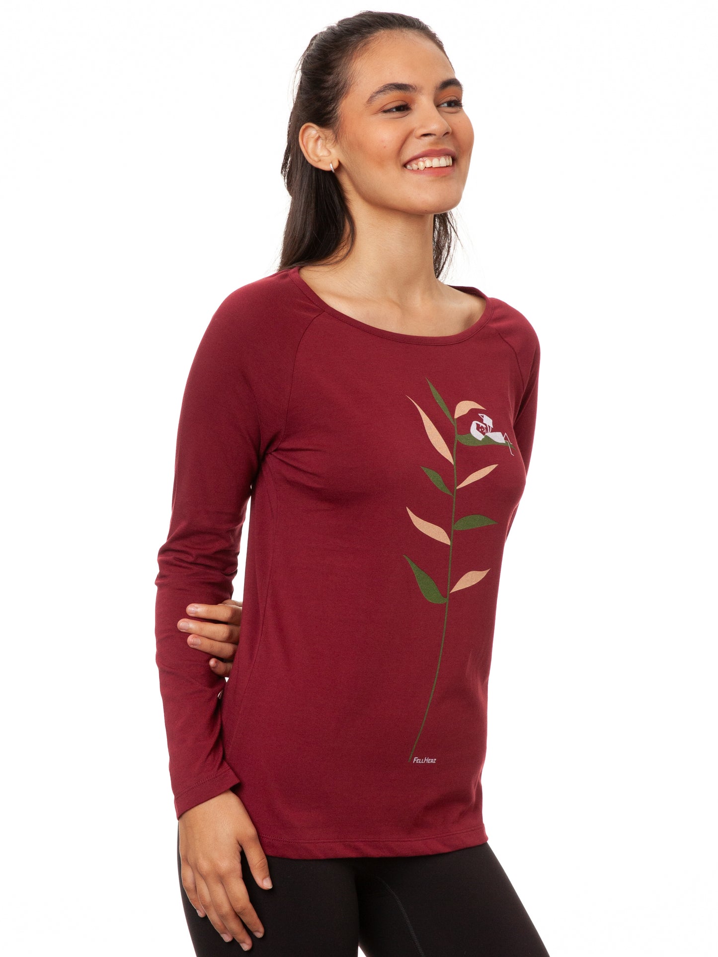Raglan Longsleeve Booklover chestnut