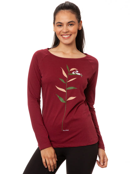 Raglan Longsleeve Booklover chestnut