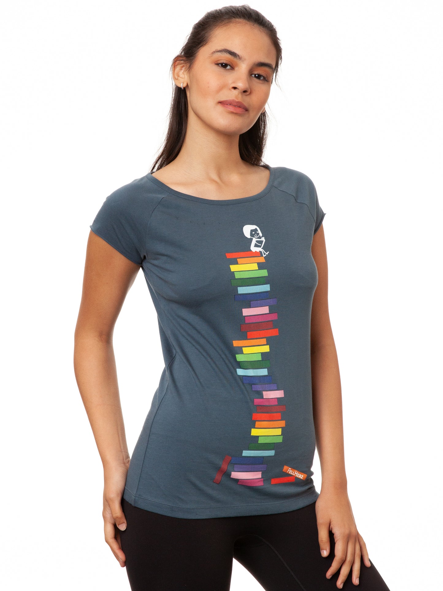 Books Girl Cap Sleeve thundercloud