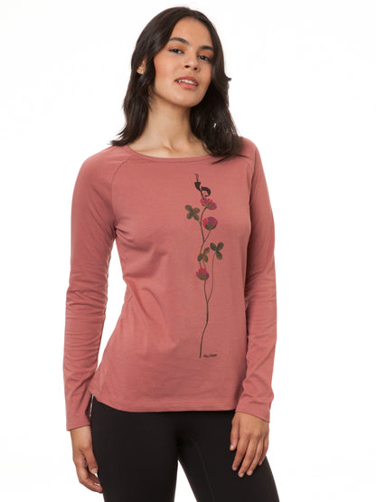 Raglan Longsleeve Glücksklee canyan rose