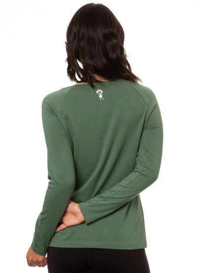 Raglan Longsleeve Möwen-Liebe ivy green