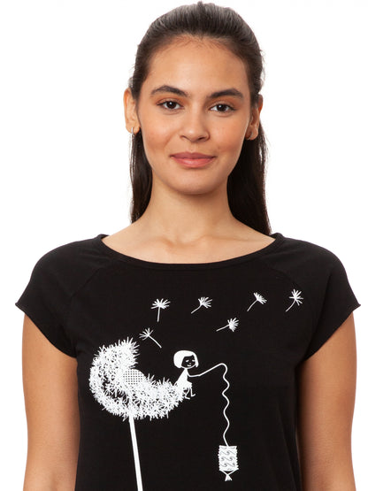 Dandelion Cap Sleeve black 