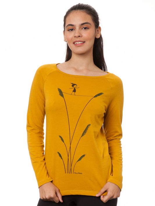 Raglan Longsleeve Seiltanz harvest gold