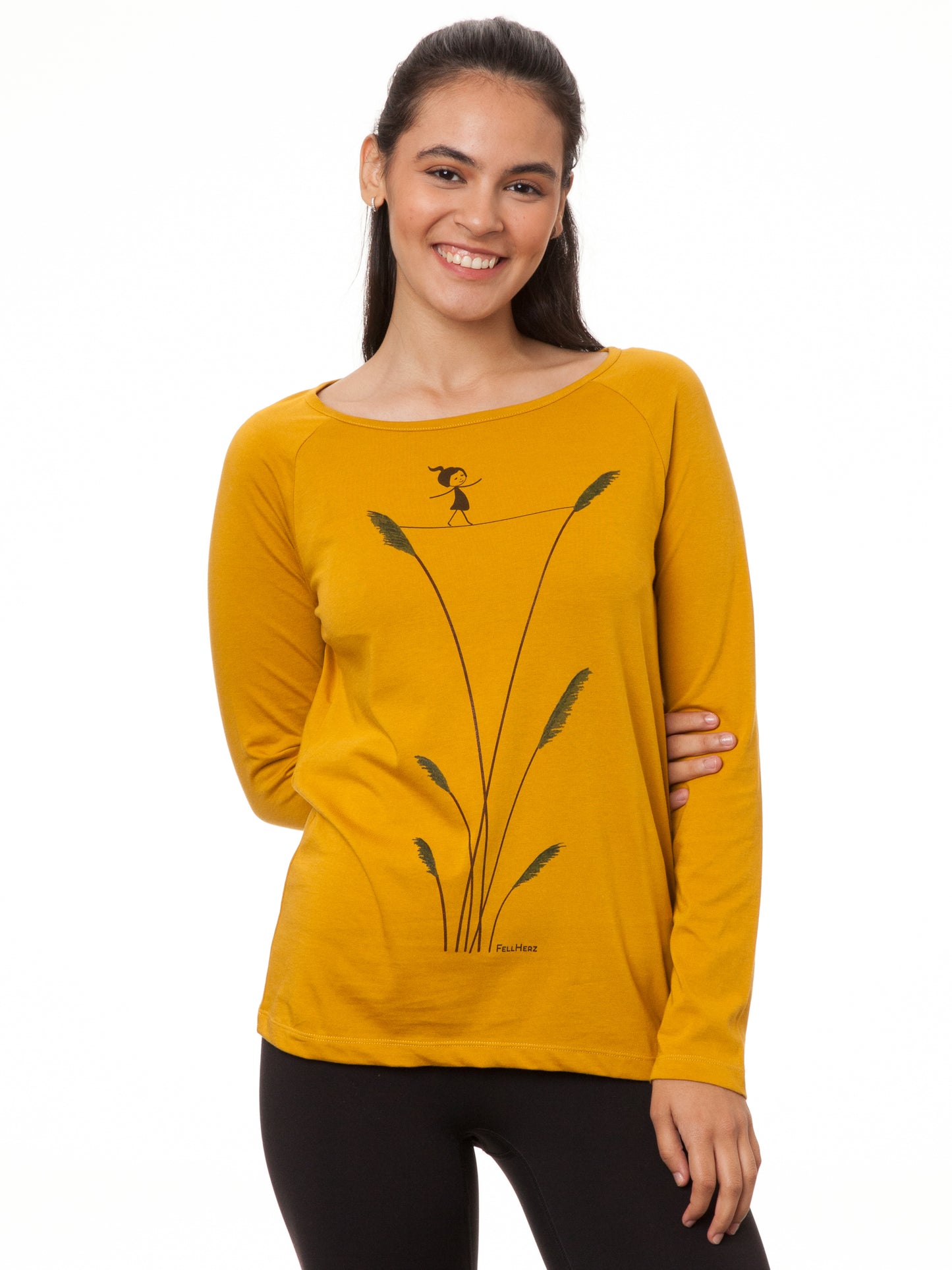 Raglan Longsleeve Seiltanz harvest gold