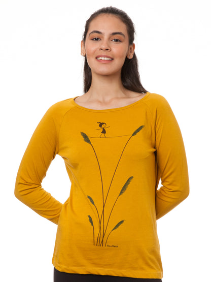 Raglan Longsleeve Seiltanz harvest gold
