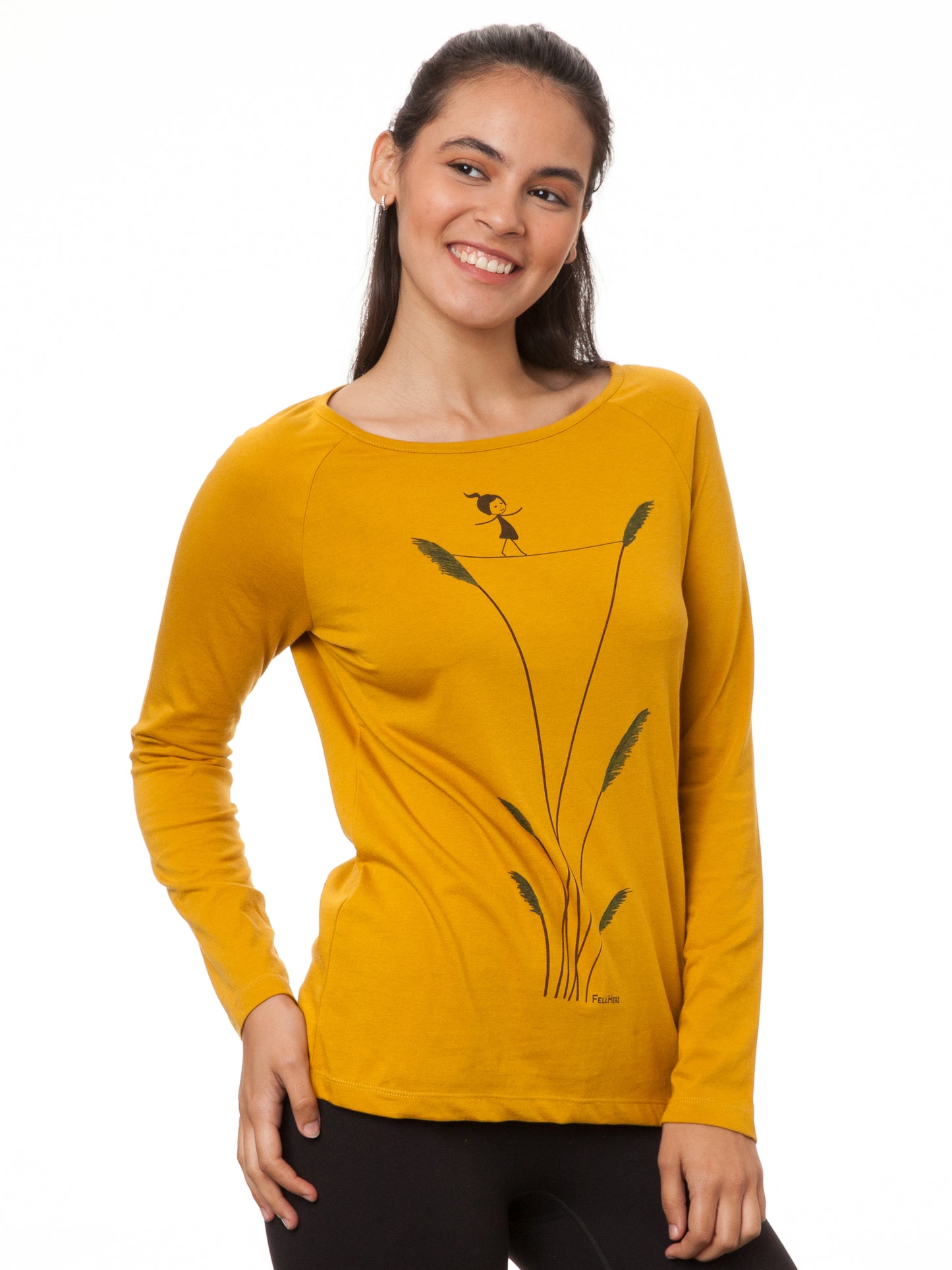 Raglan Longsleeve Seiltanz harvest gold