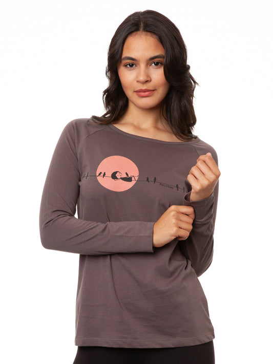Raglan Longsleeve Sunrise volcanic grey