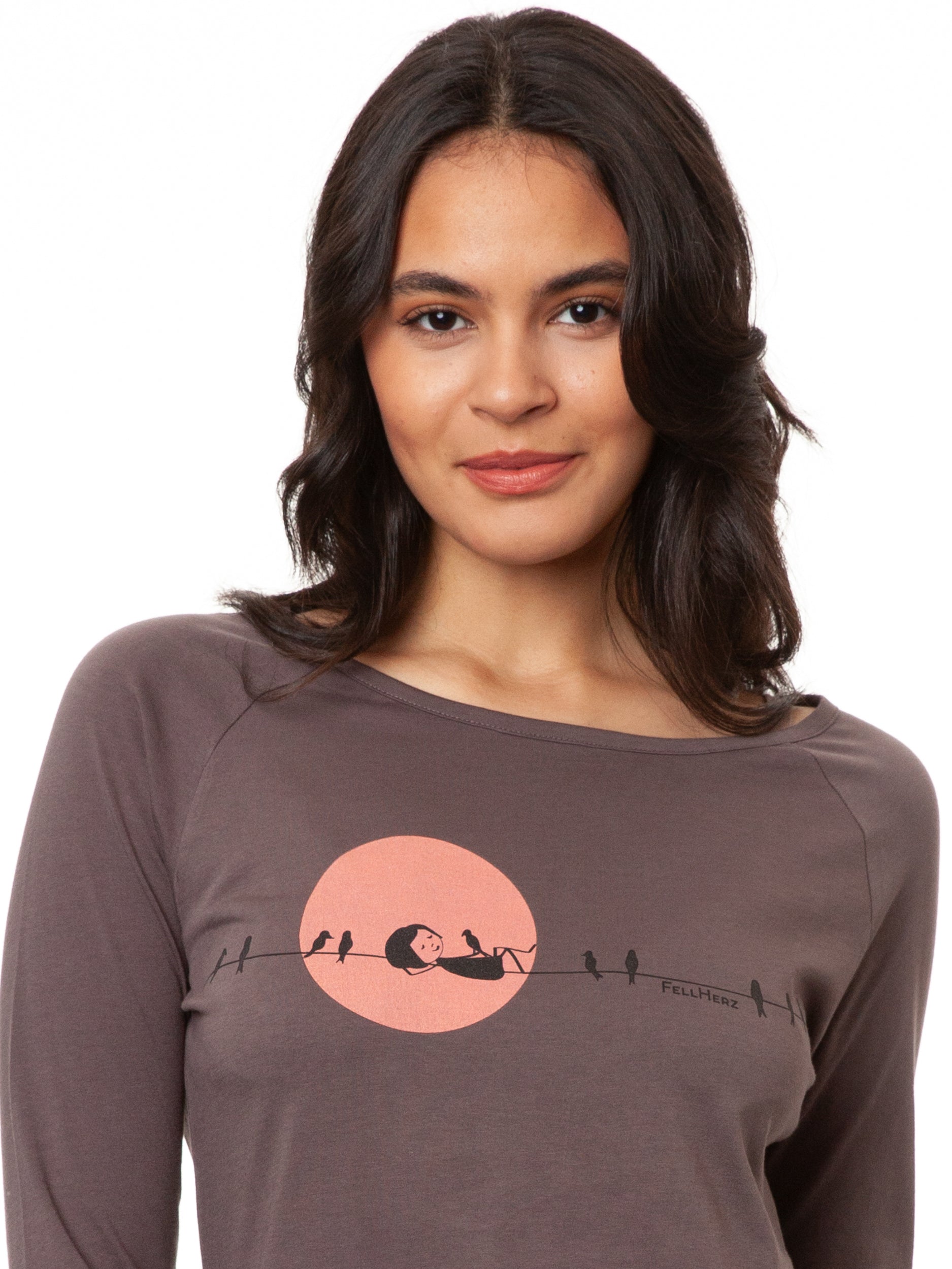 Raglan Longsleeve Sunrise volcanic grey