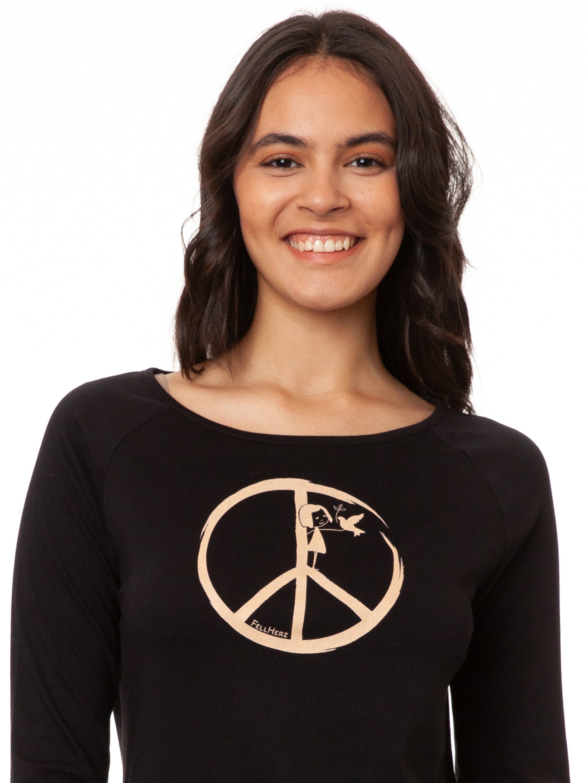 Raglan Longsleeve Peace black