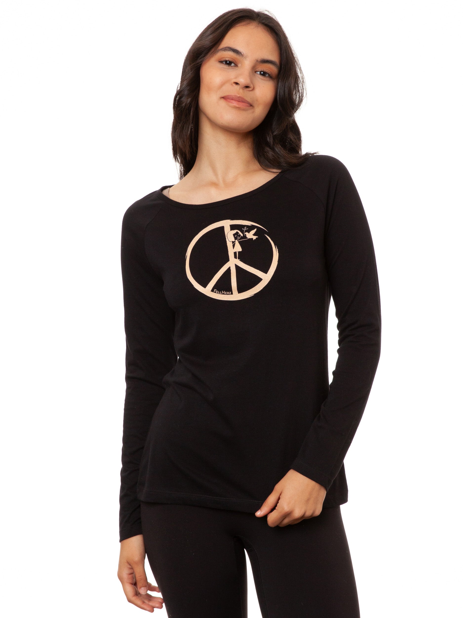 Raglan Longsleeve Peace black