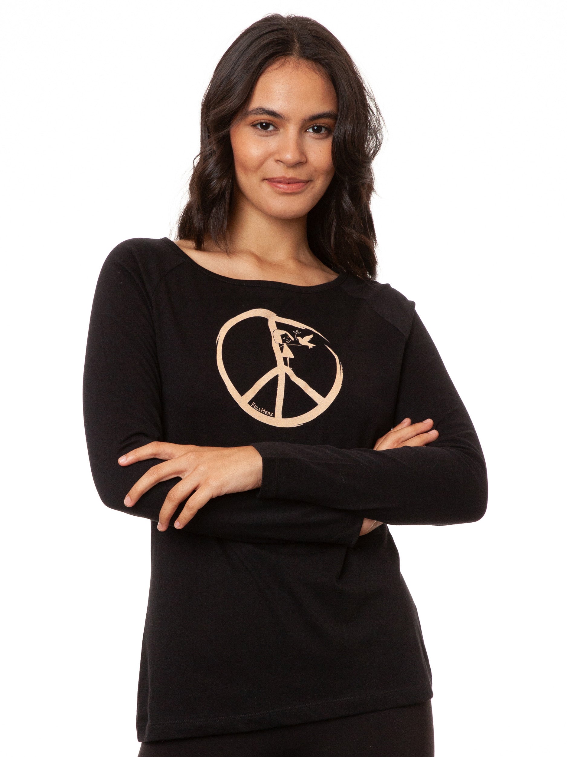 Raglan Longsleeve Peace black
