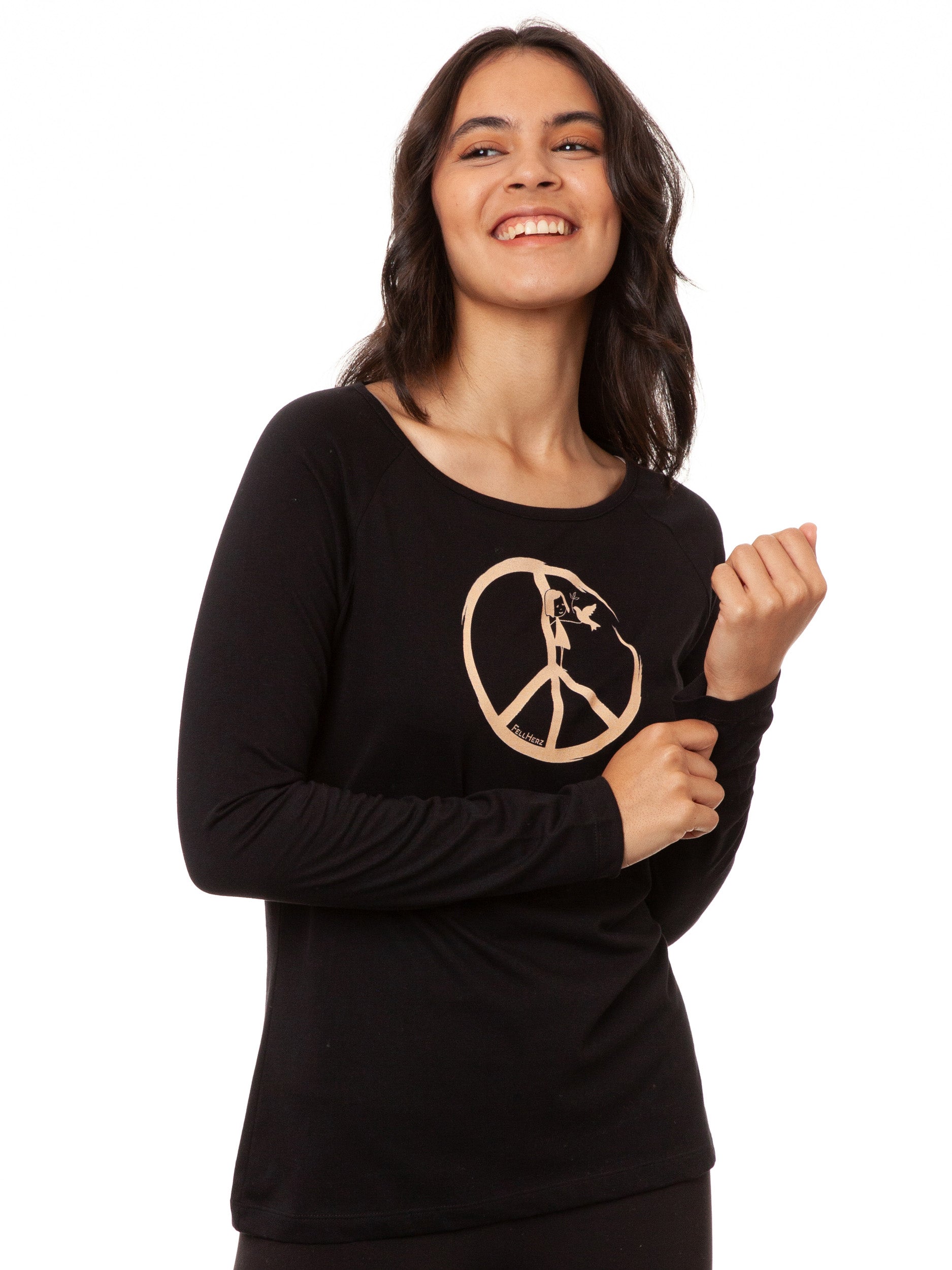 Raglan Longsleeve Peace black