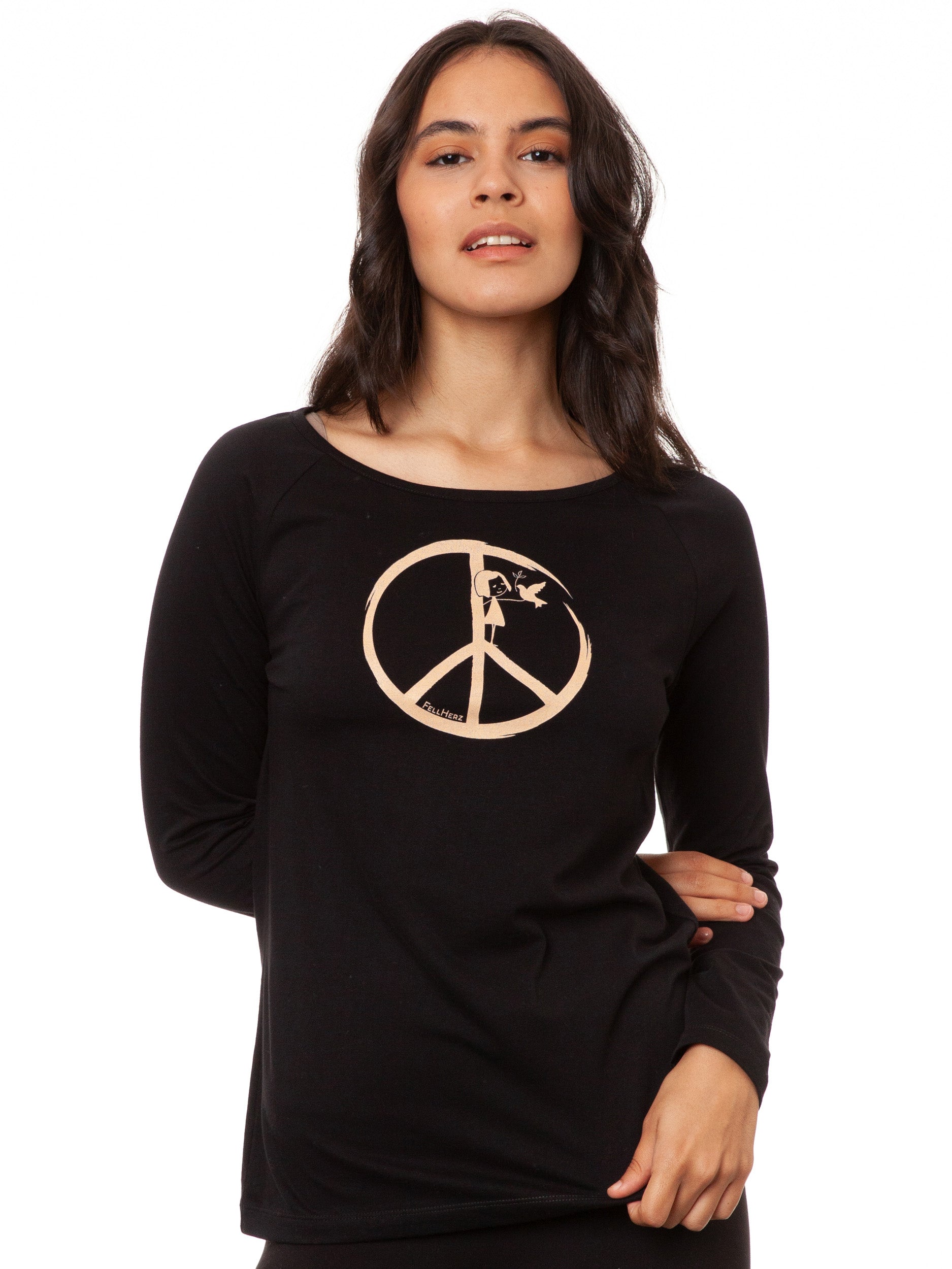 Raglan Longsleeve Peace black
