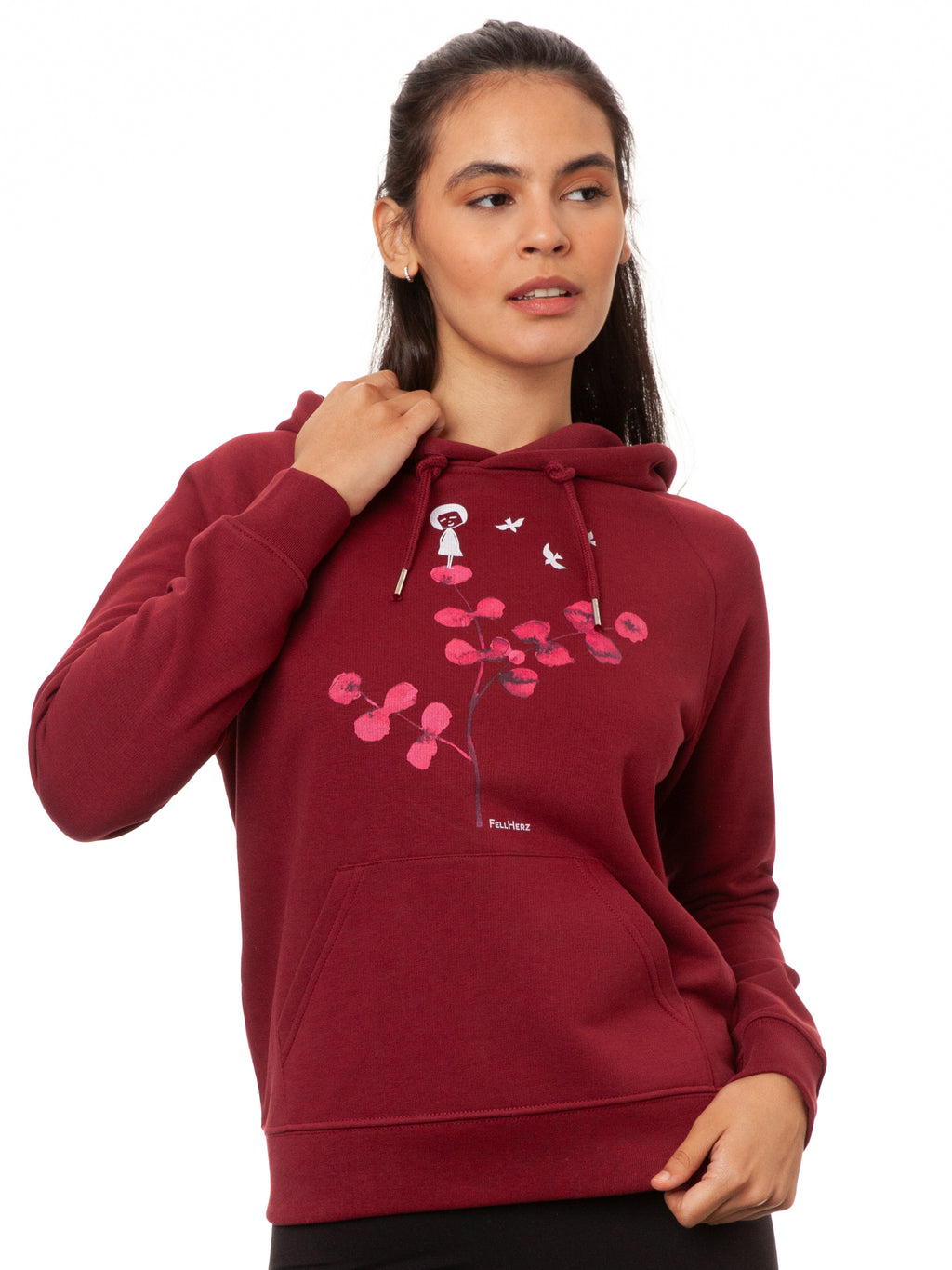 Eucalyptus Girl Hoodie Burgundy