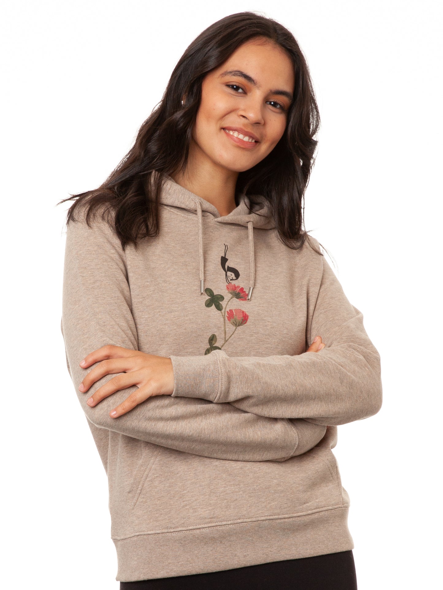 Glücksklee Hoodie heather sand
