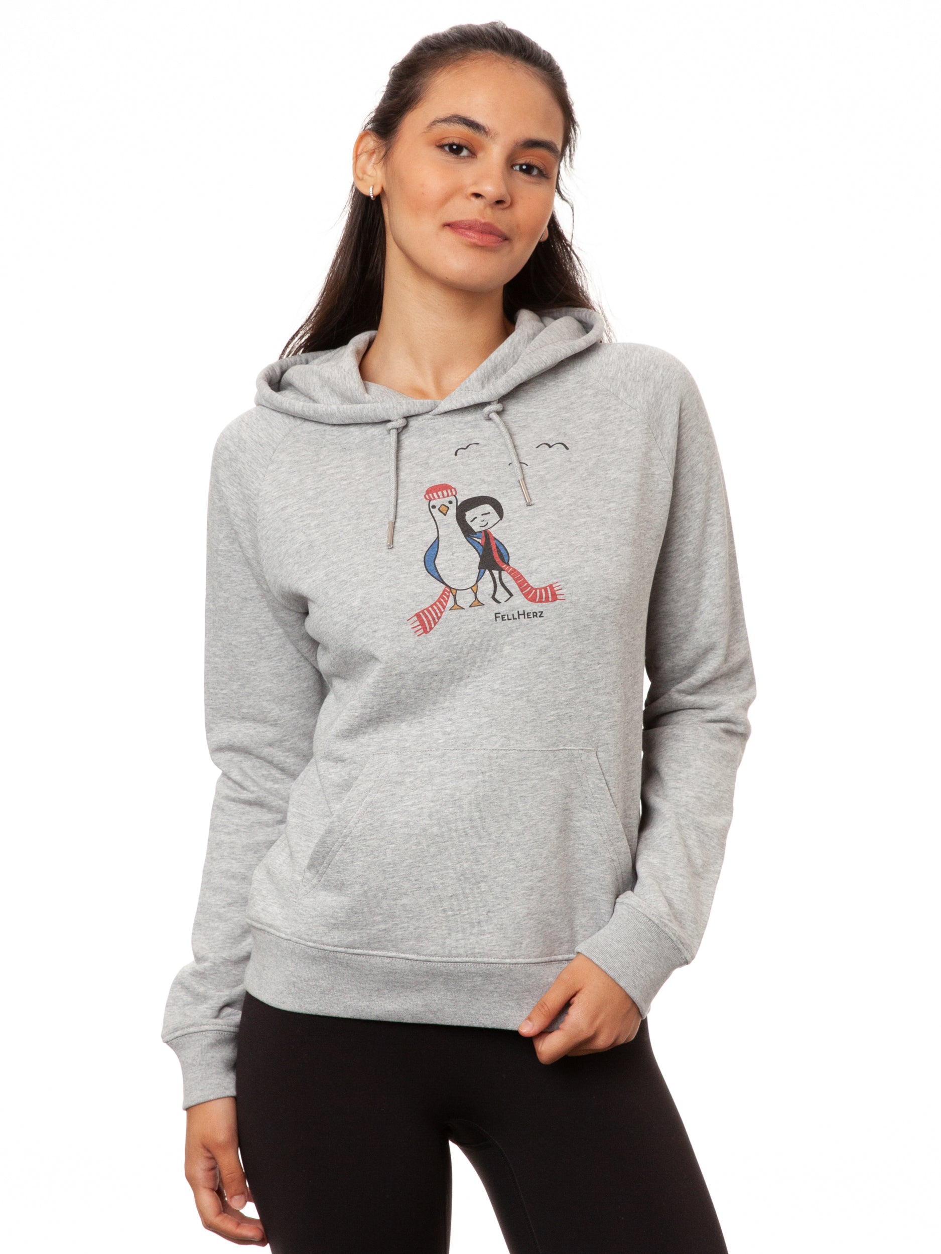 Möwen-Liebe Hoodie heather grey