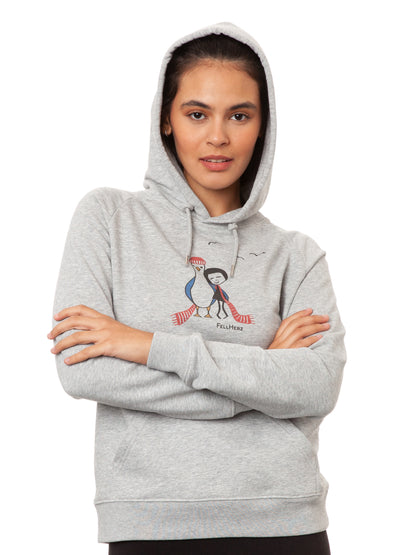 Möwen-Liebe Hoodie heather grey