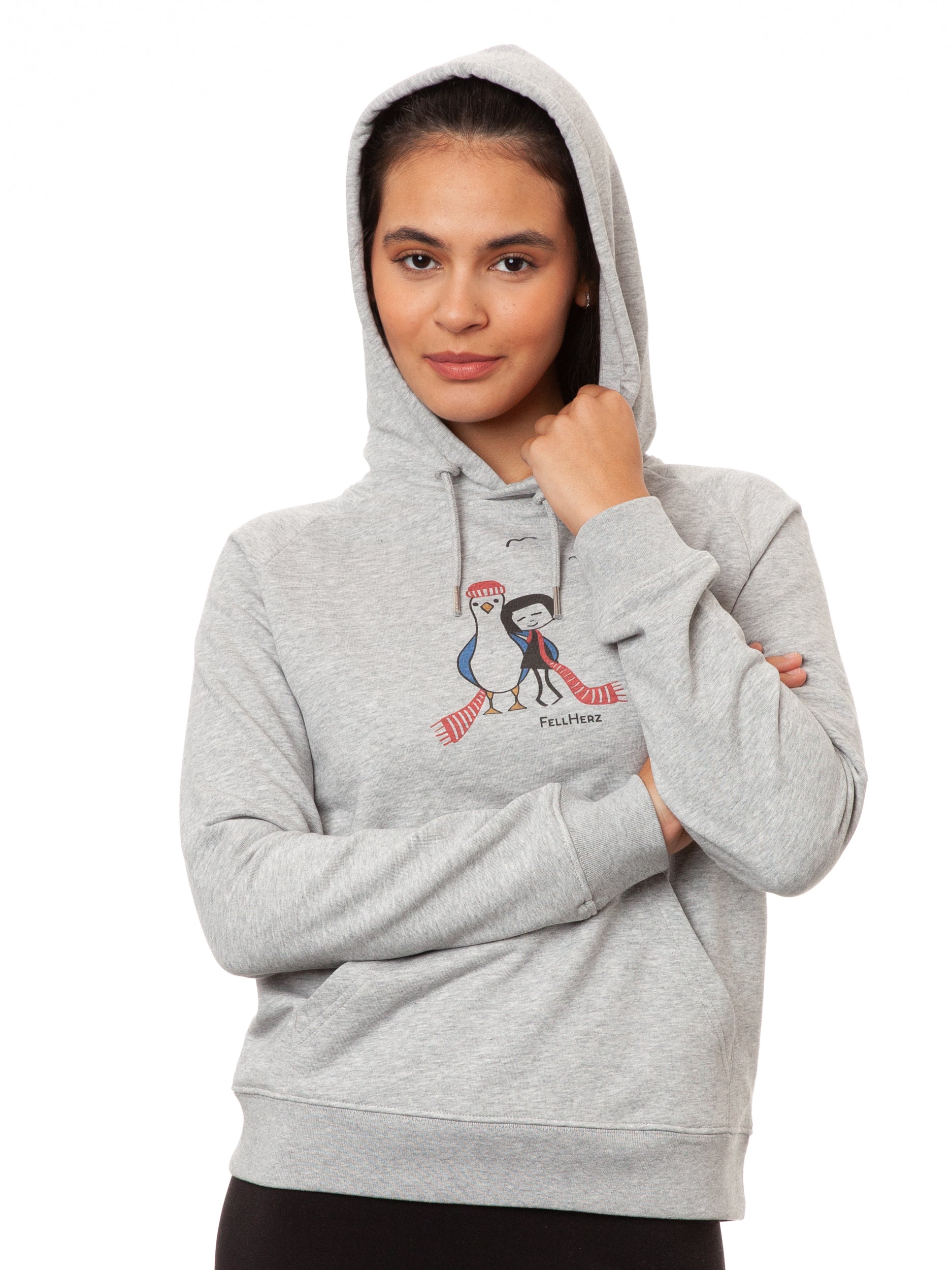 Möwen-Liebe Hoodie heather grey