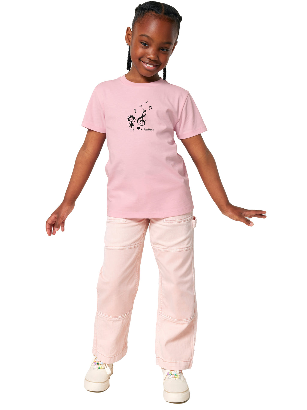 Music Lover Kinder T-Shirt rosa