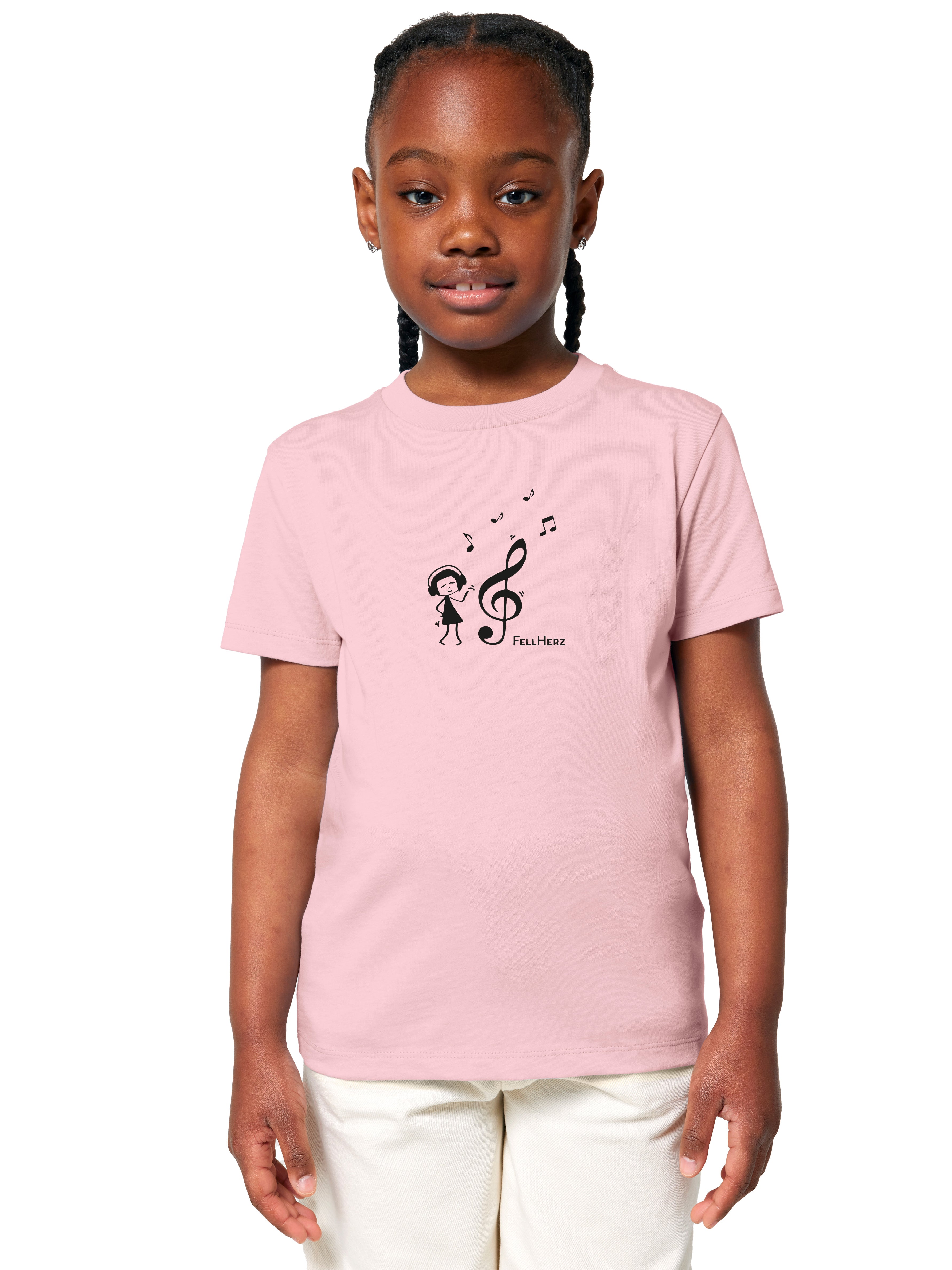 Music Lover Kids T-Shirt pink