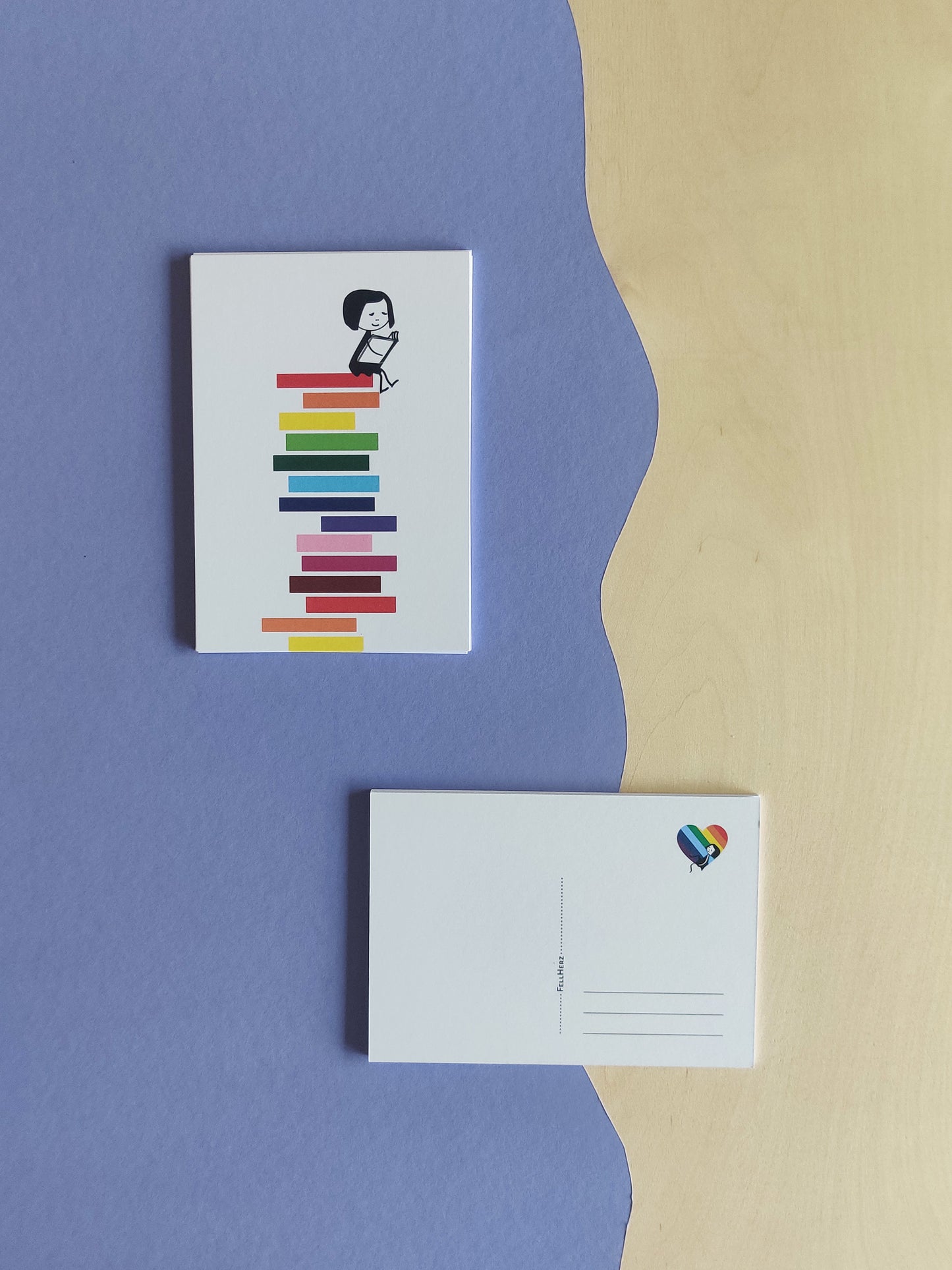 FellHerz Rainbow Postcard Set