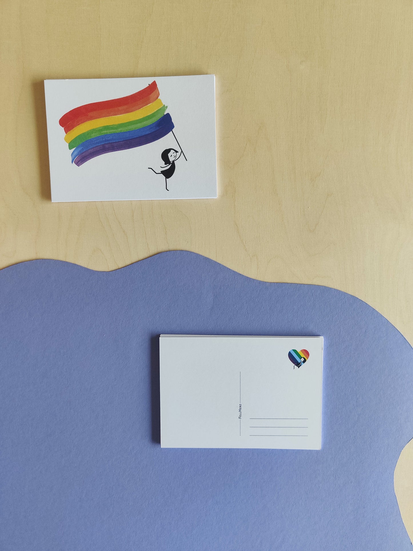 FellHerz Rainbow Postcard Set
