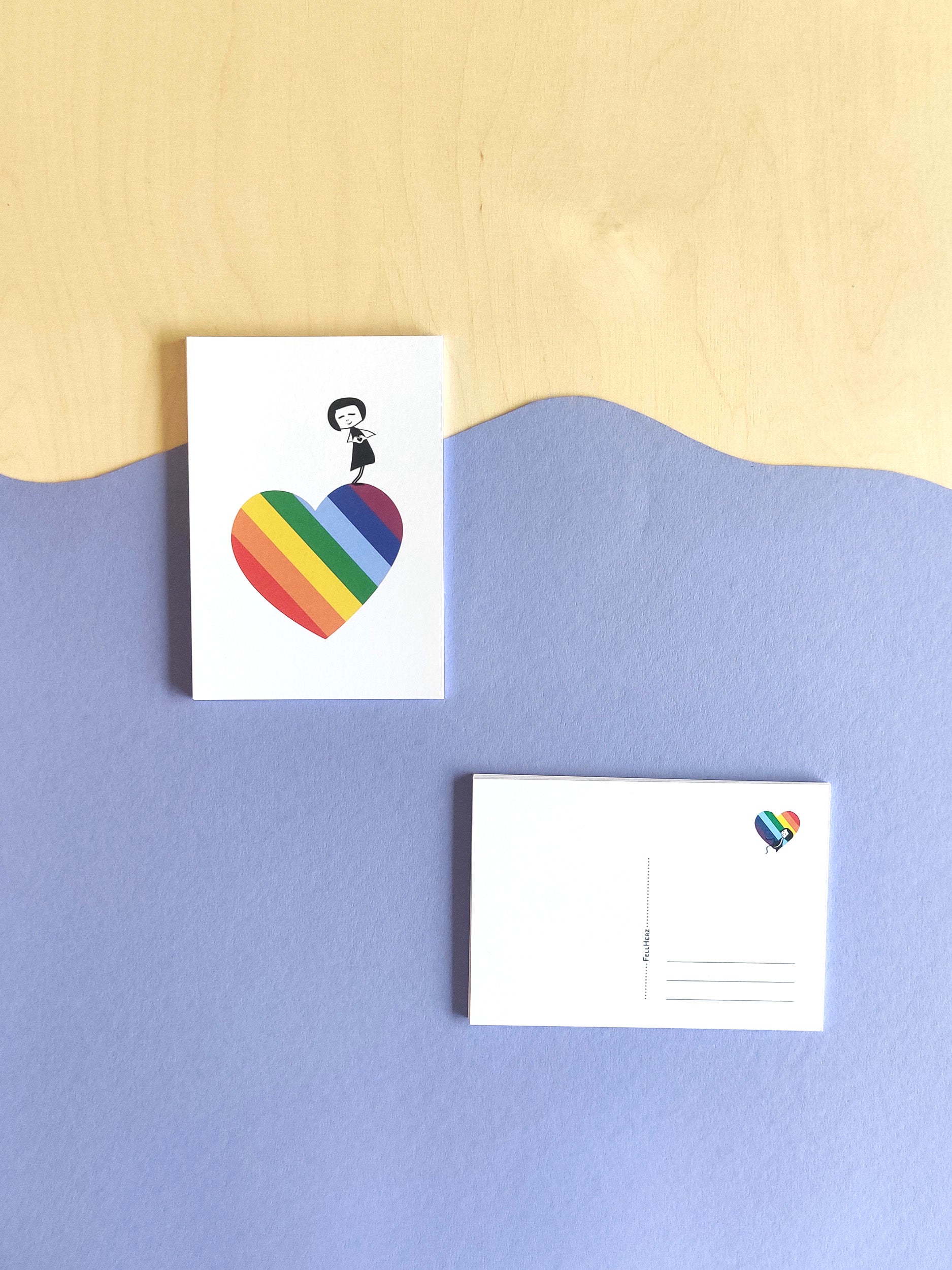 FellHerz Rainbow Postcard Set
