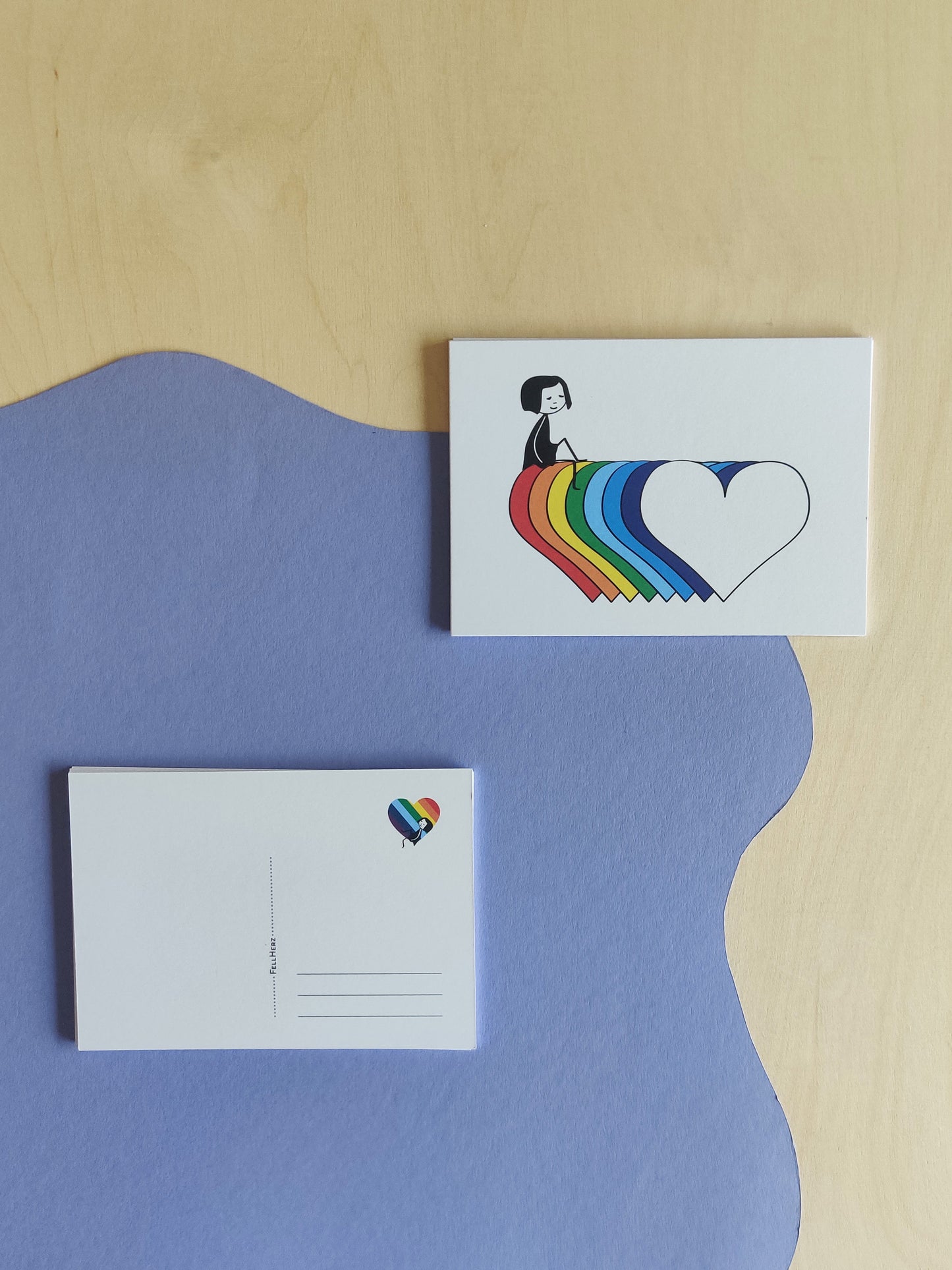 FellHerz Rainbow Postcard Set