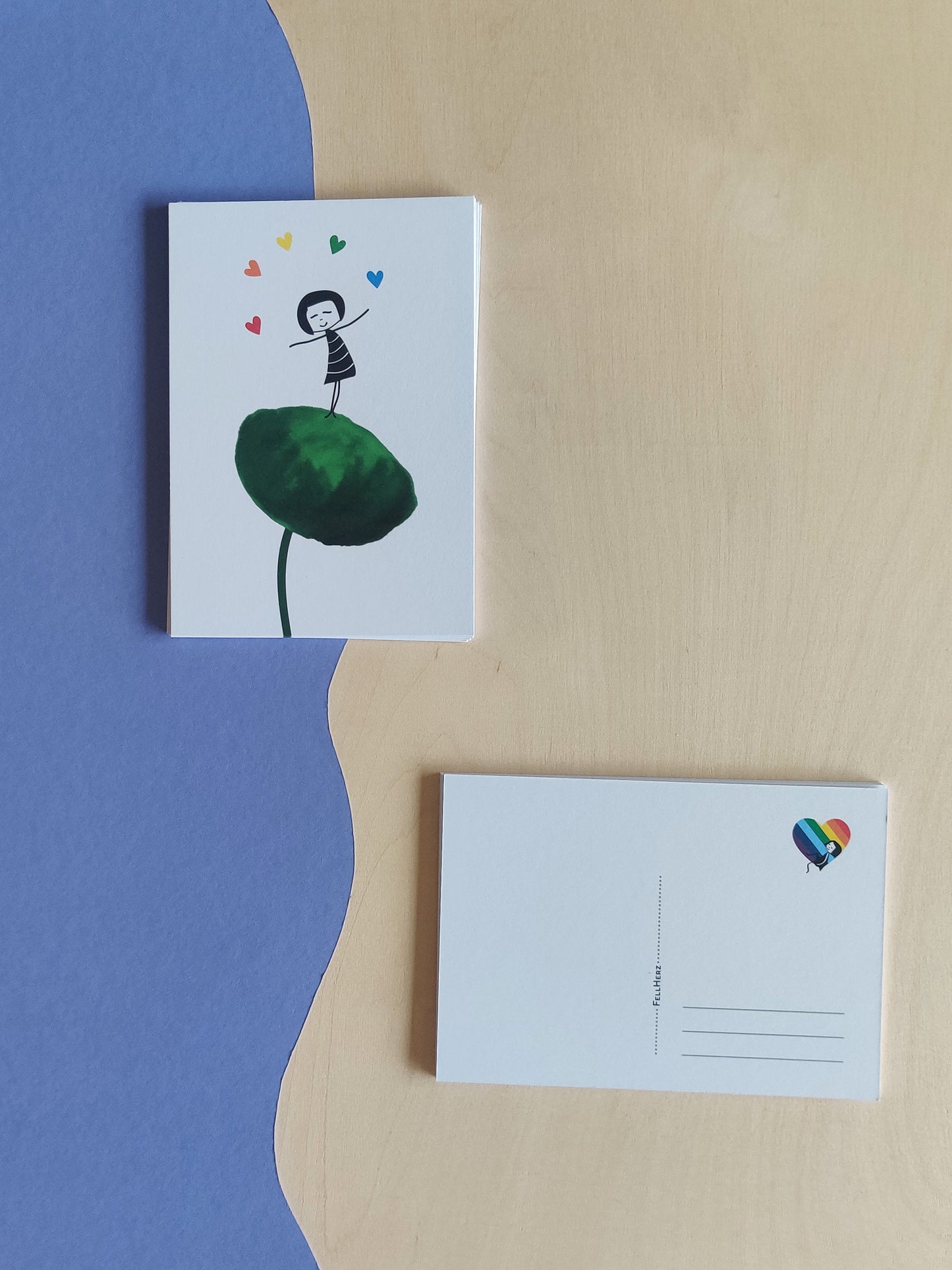 FellHerz Rainbow Postcard Set