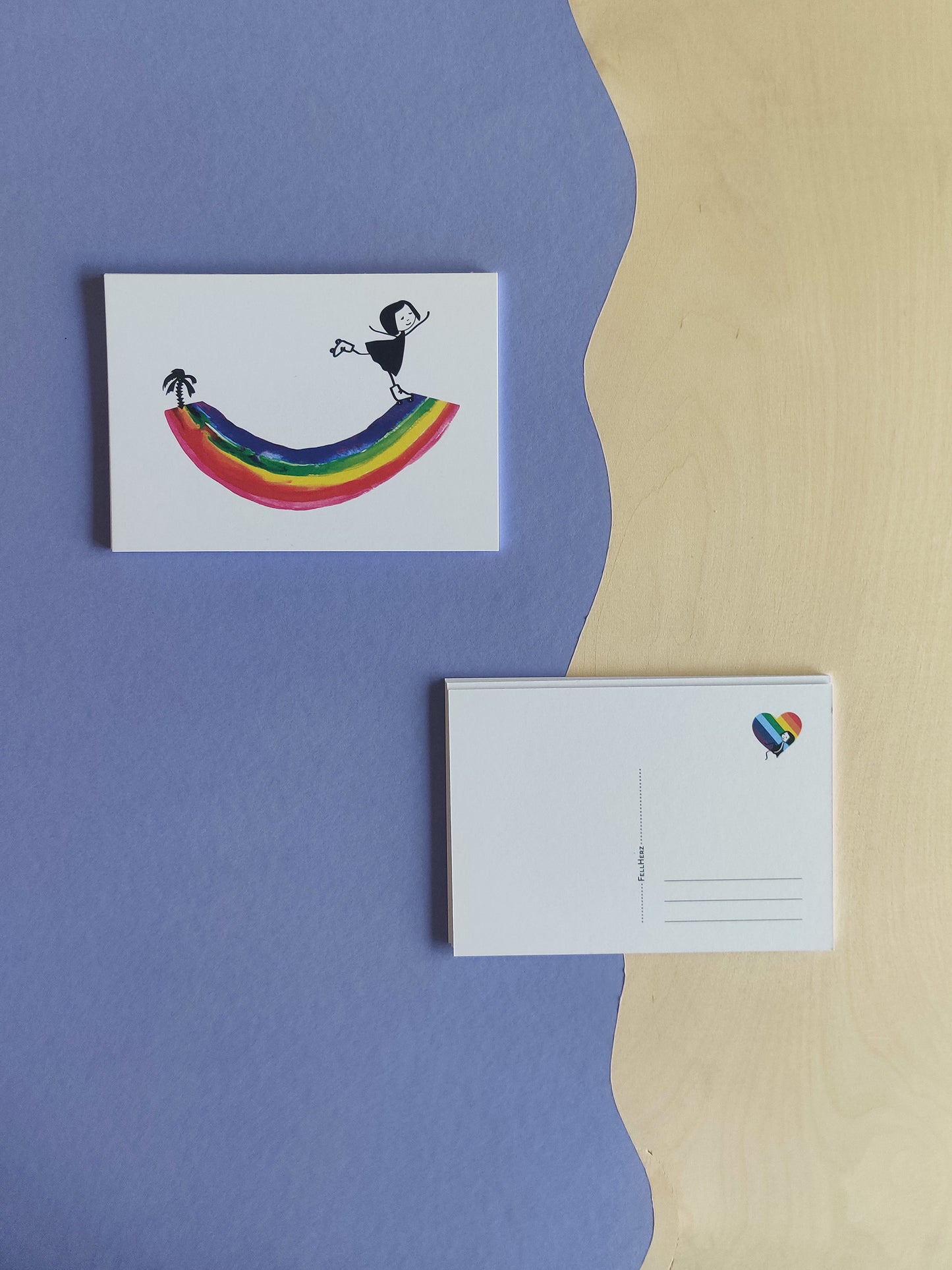 FellHerz Rainbow Postcard Set