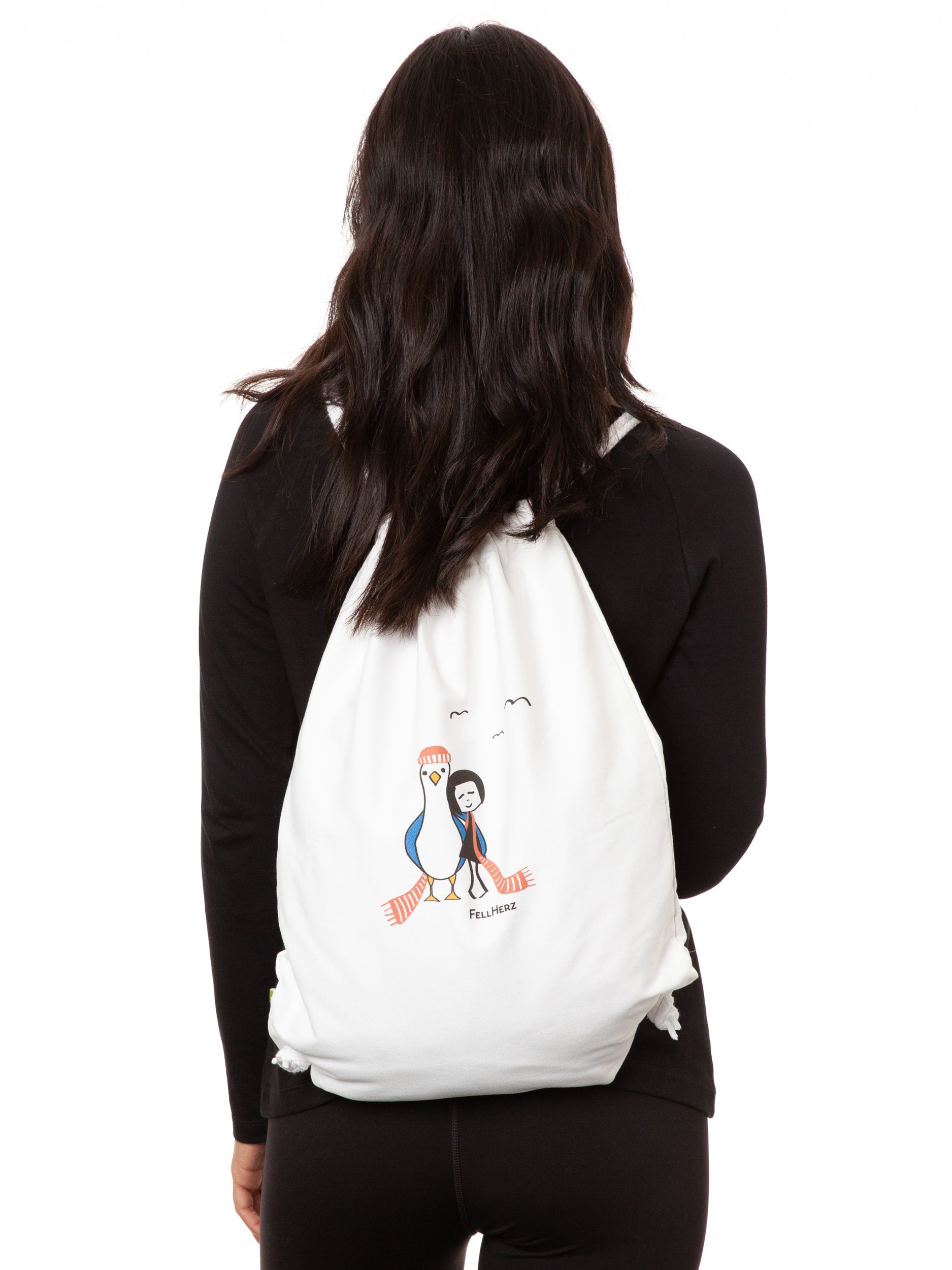 Möwen-Liebe Turnbeutel white