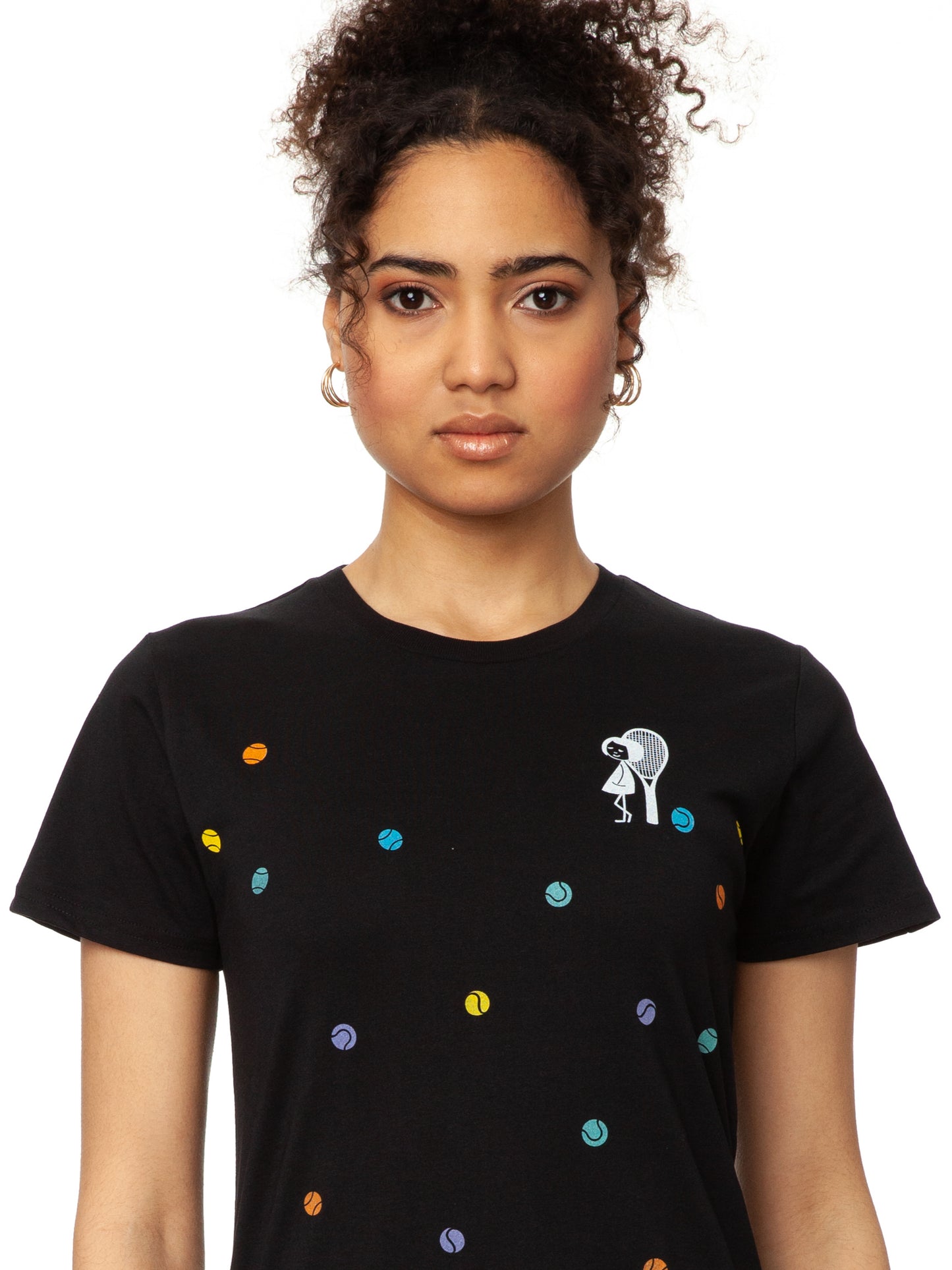 Tennis Girl T-Shirt schwarz
