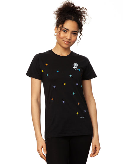 Tennis Girl T-Shirt schwarz