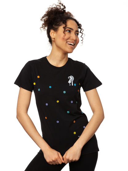 Tennis Girl T-Shirt schwarz