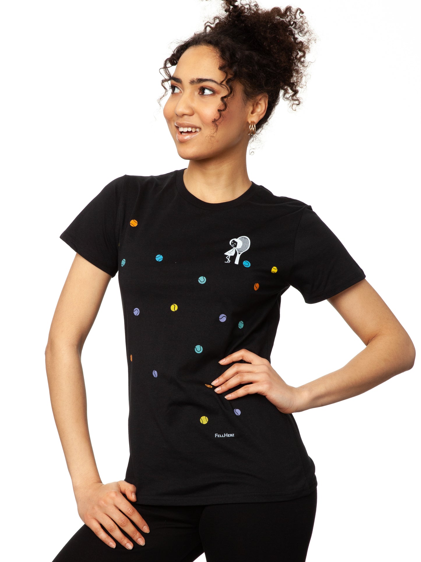 Tennis Girl T-Shirt schwarz
