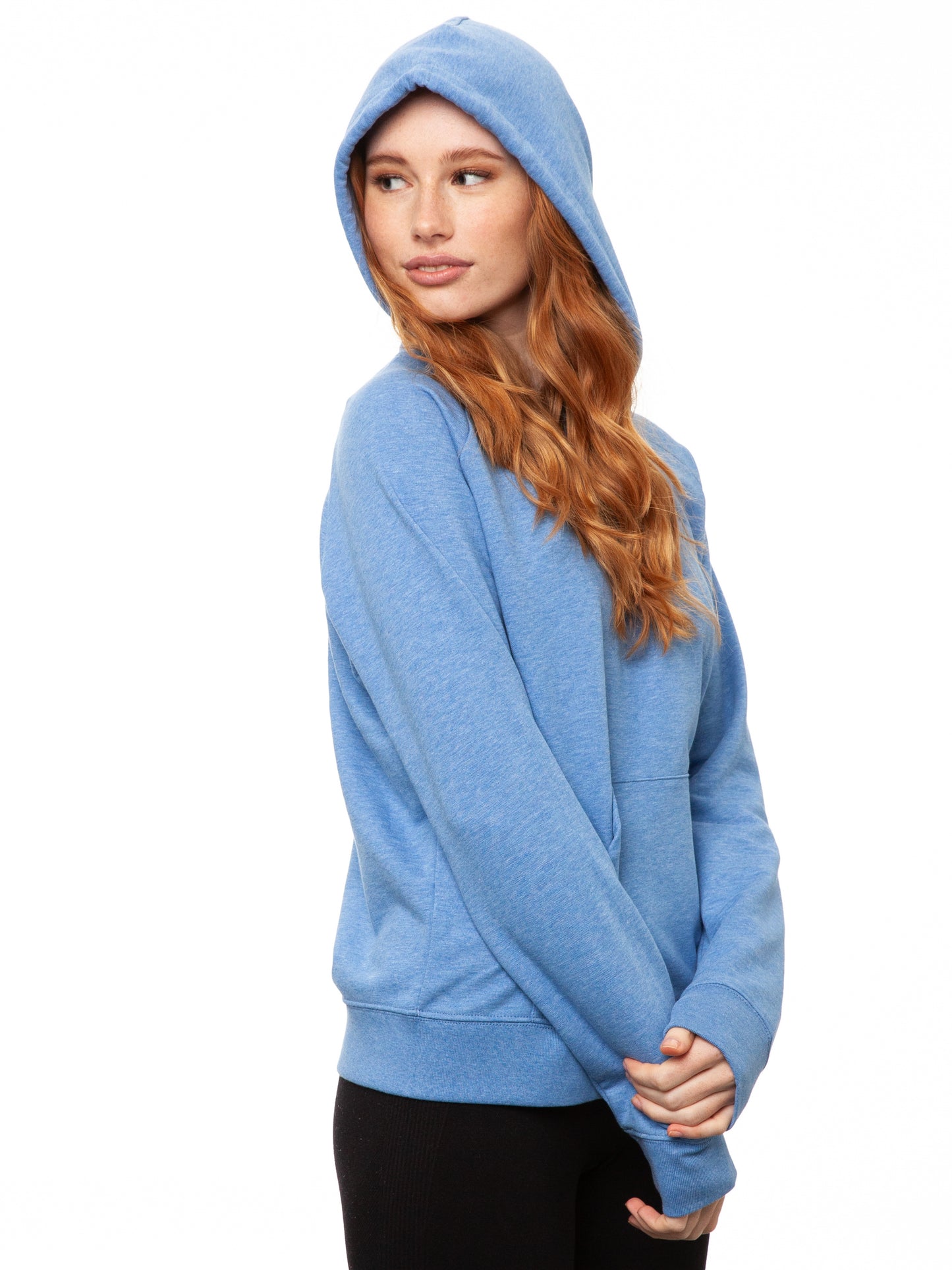 Hoodie Blue melange