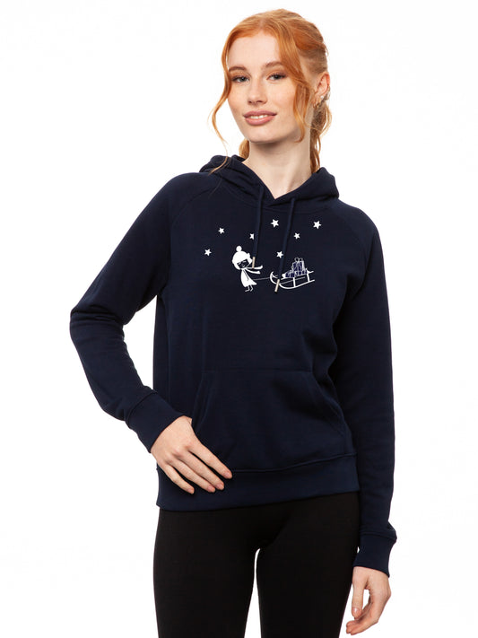 X-Mas Schlitten Hoodie navy