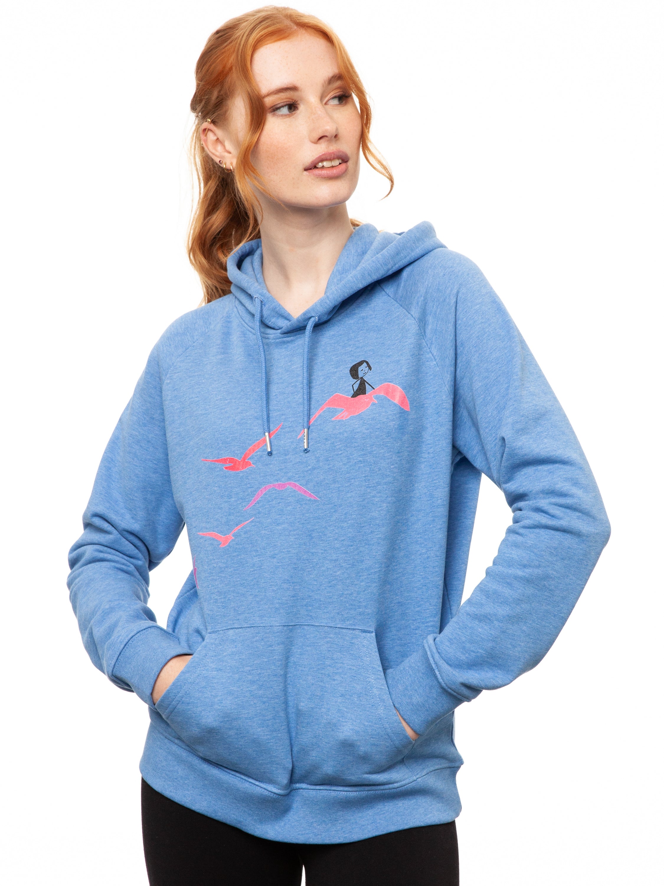 Möwenflug Hoodie blue melange