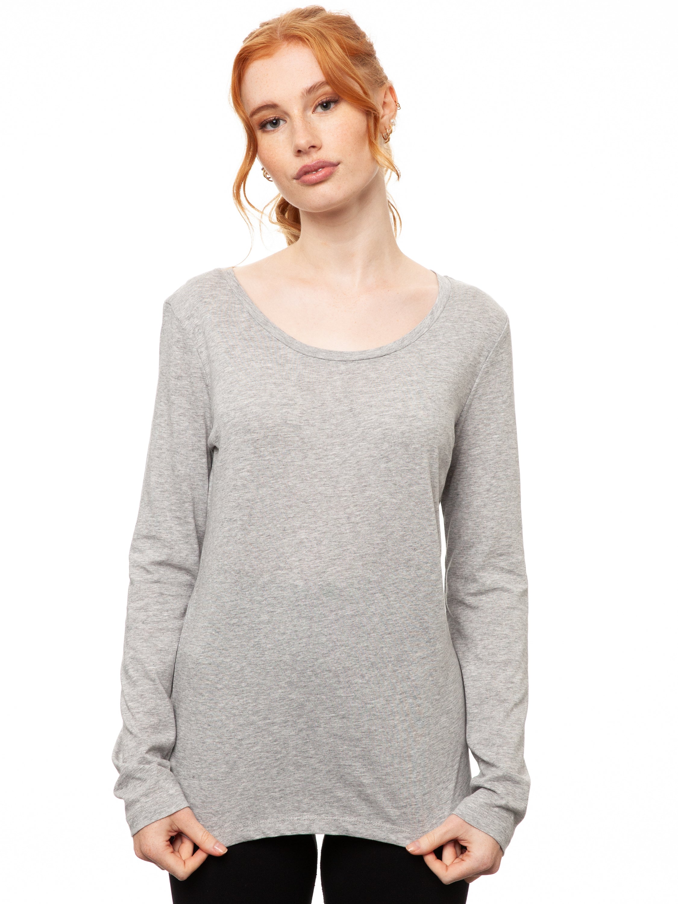 Long sleeve heather grey