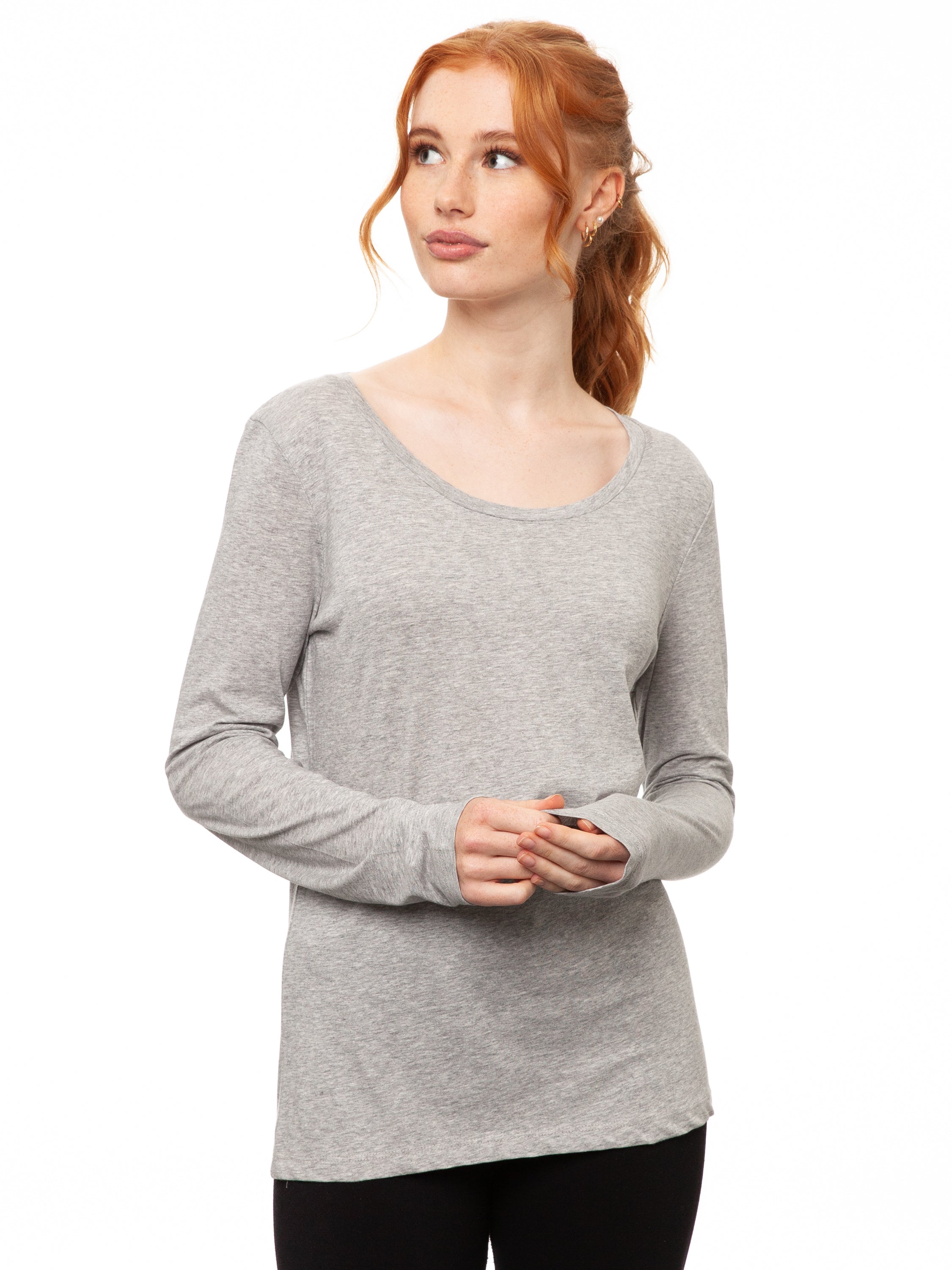 Long sleeve heather grey