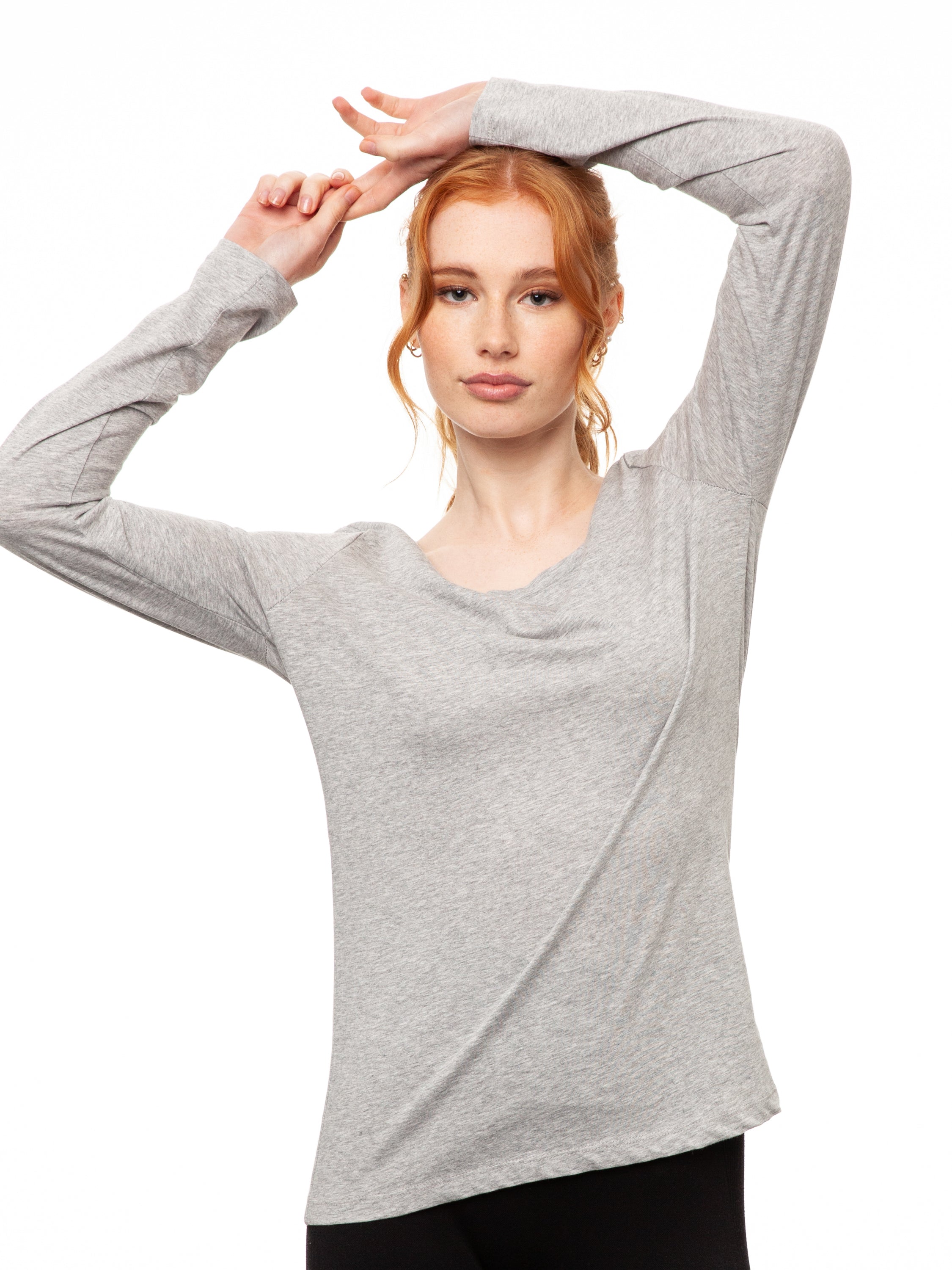 Long sleeve heather grey