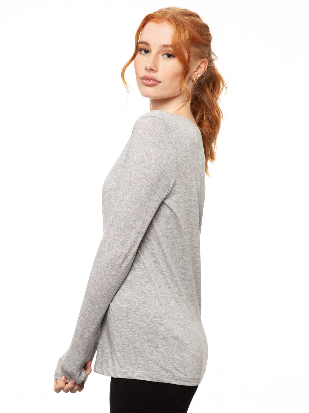 Long sleeve heather grey