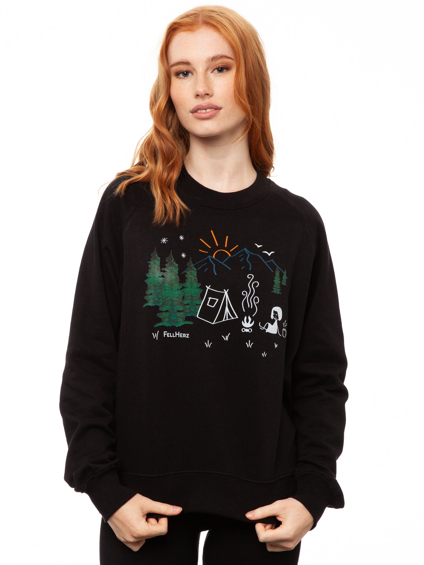 Camping Raglan Sweater black