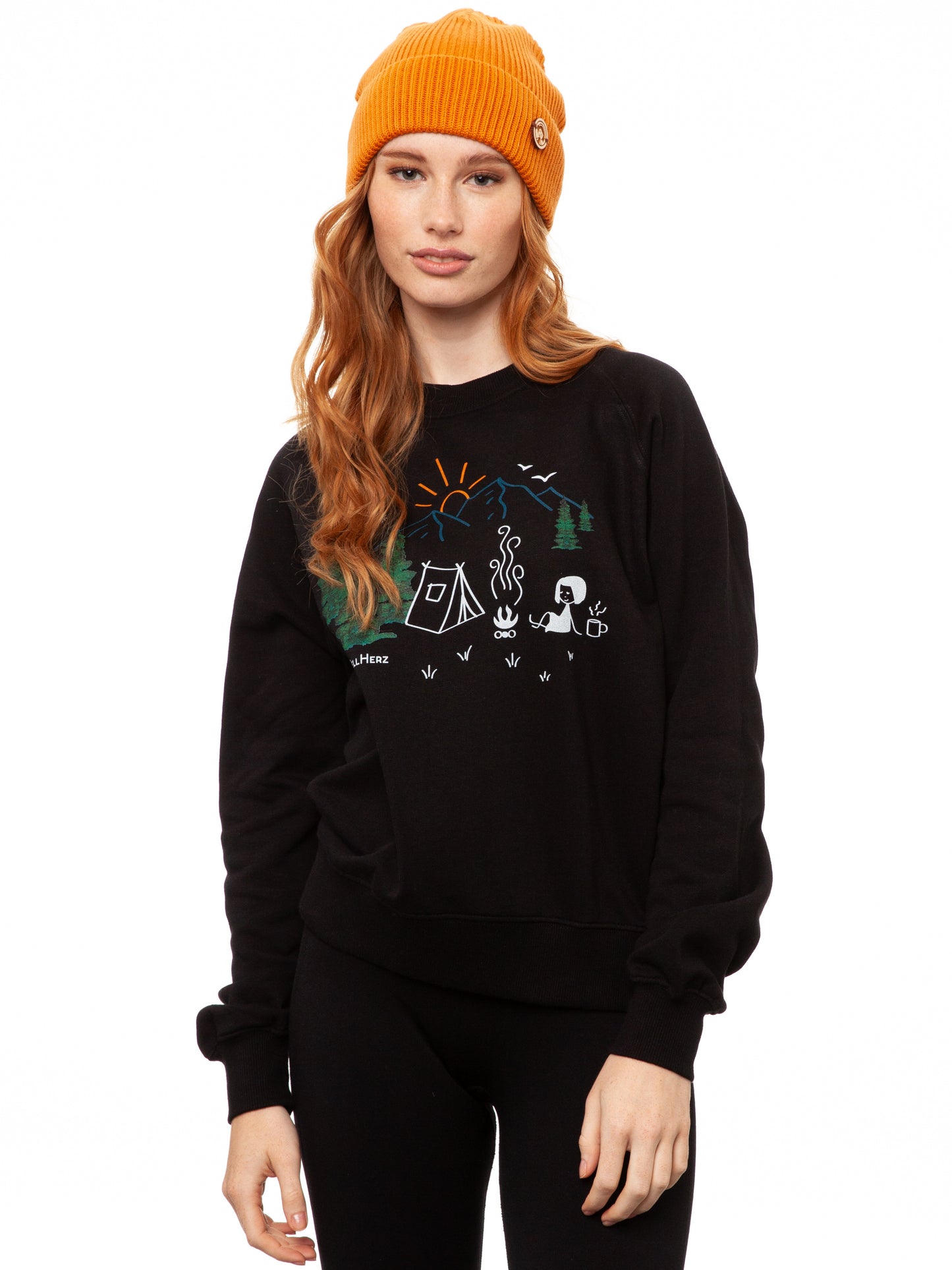 Camping Raglan Sweater black