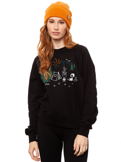 Camping Raglan Sweater black