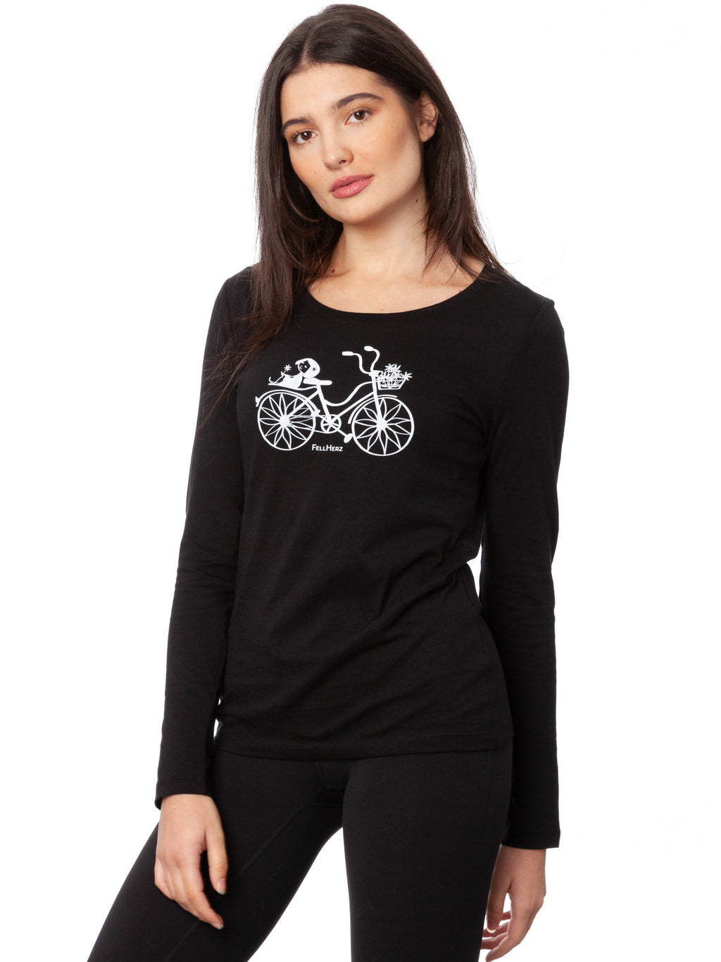 Fahrrad-Mädchen Longsleeve black