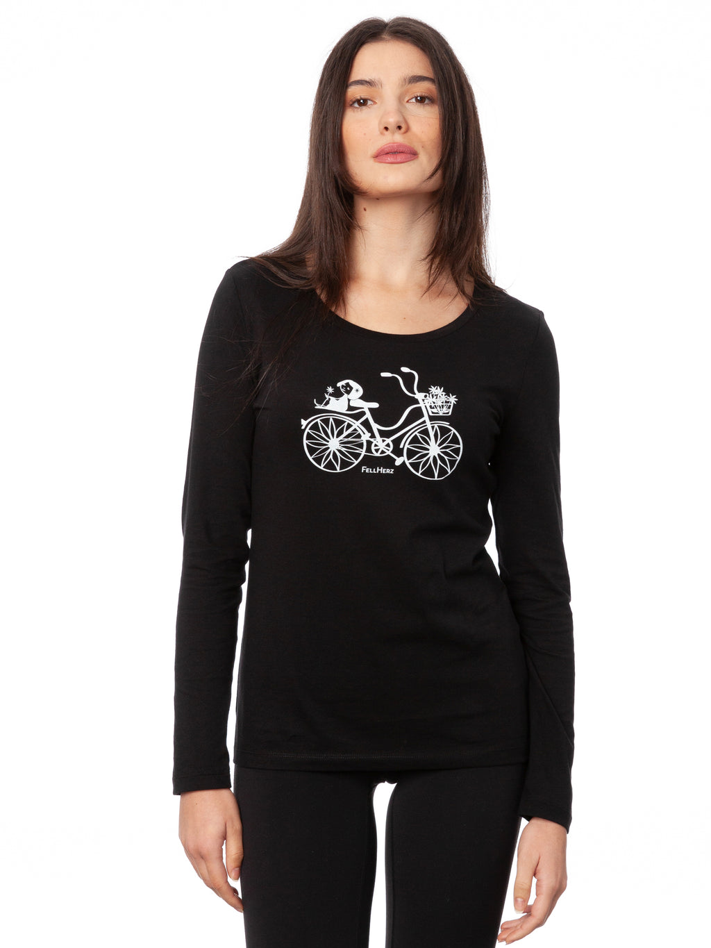Fahrrad-Mädchen Longsleeve black