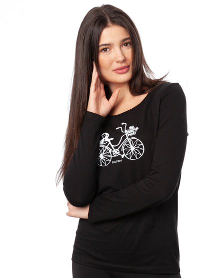 Fahrrad-Mädchen Longsleeve black