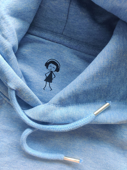 Hoodie Blue melange